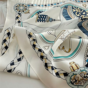 MaraSilk Pure Mulberry Silk Scarf Square Crepe Satin MS61-25