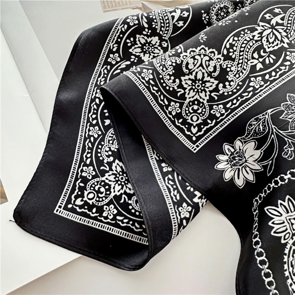 MaraSilk Pure Mulberry Silk Scarf Square Crepe Satin MS61-31