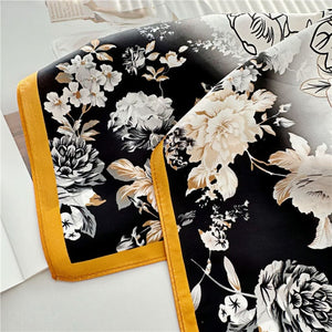 MaraSilk Pure Mulberry Silk Scarf Square Crepe Satin MS61-37