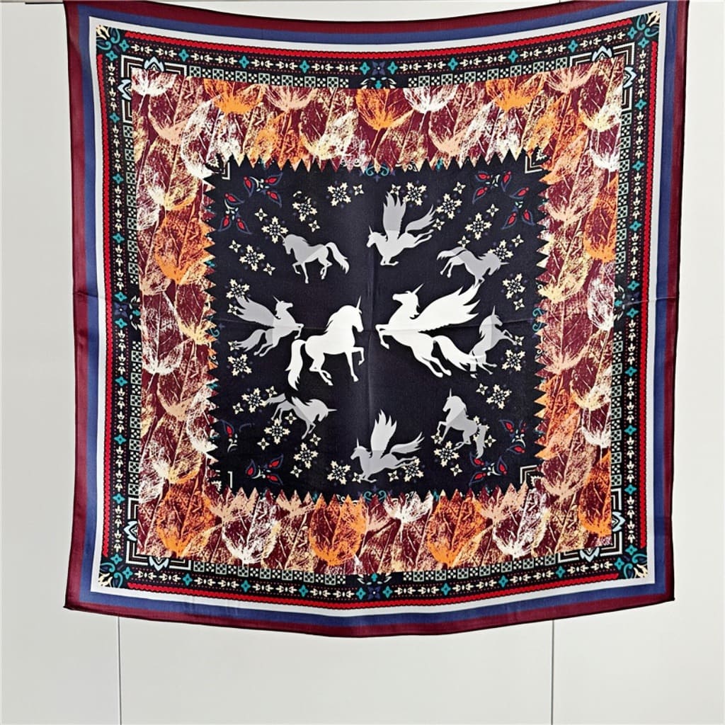 MaraSilk Pure Mulberry Silk Scarf Square Crepe Satin MS61-41