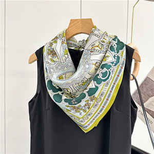 MaraSilk Pure Mulberry Silk Scarf Square Crepe Satin MS61-57