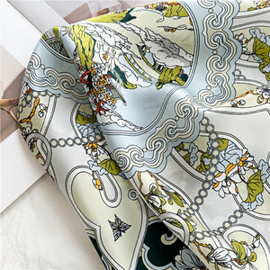 MaraSilk Pure Mulberry Silk Scarf Square Crepe Satin MS61-59