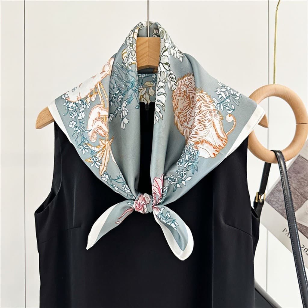 MaraSilk Pure Mulberry Silk Scarf Square Crepe Satin MS61-81