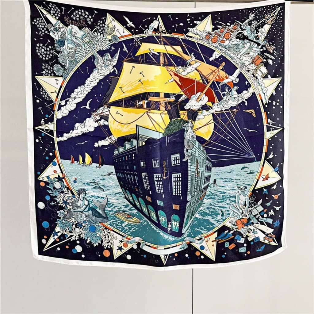 MaraSilk Pure Mulberry Silk Scarf Square Crepe Satin MS61-92