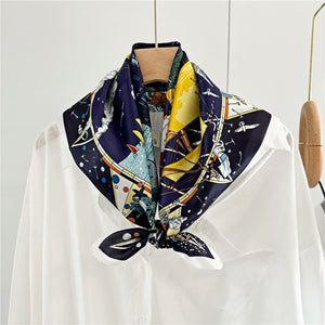 MaraSilk Pure Mulberry Silk Scarf Square Crepe Satin MS61-93