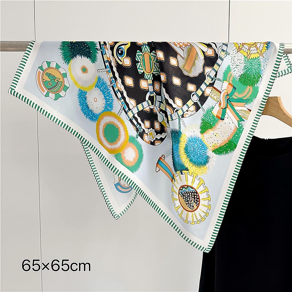 MaraSilk Pure Mulberry Silk Scarf Square Crepe Satin MS61-98