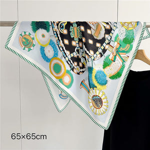 MaraSilk Pure Mulberry Silk Scarf Square Crepe Satin MS61-98