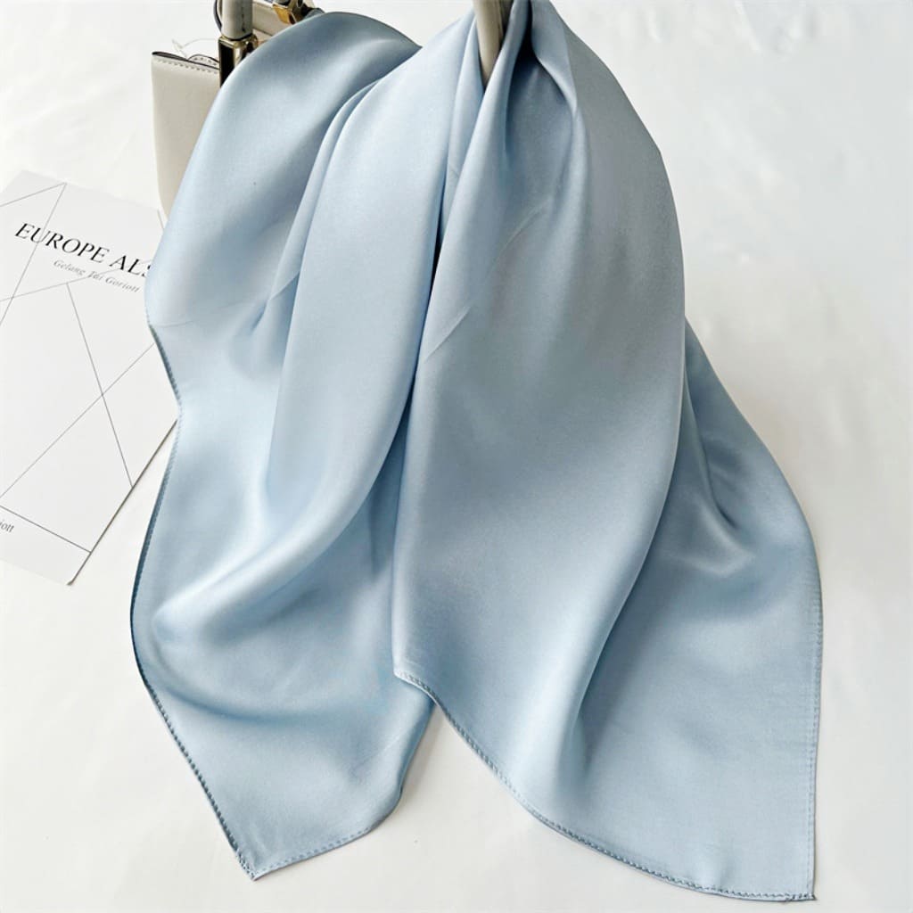 MaraSilk Pure Mulberry Silk Scarf Square Crepe Satin MS62-10