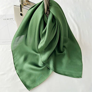 MaraSilk Pure Mulberry Silk Scarf Square Crepe Satin MS62-14