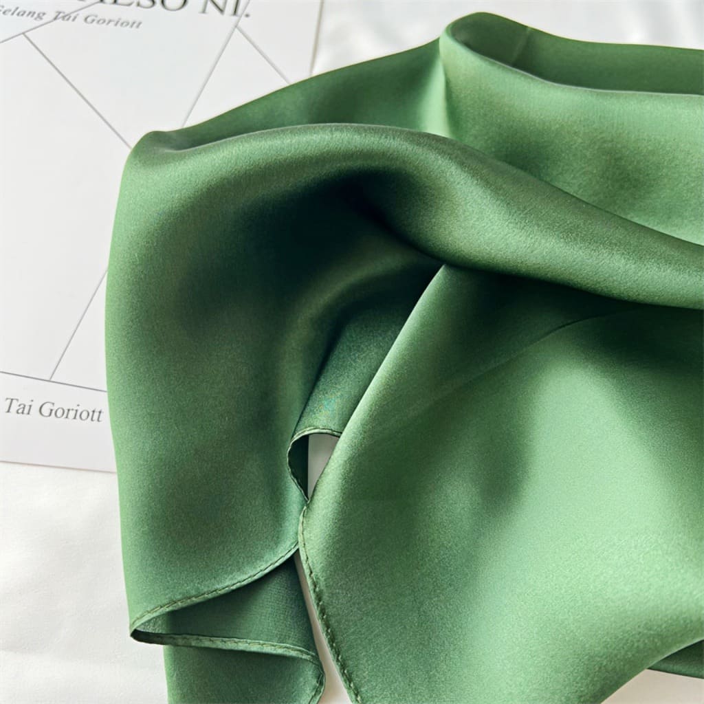 MaraSilk Pure Mulberry Silk Scarf Square Crepe Satin MS62-16