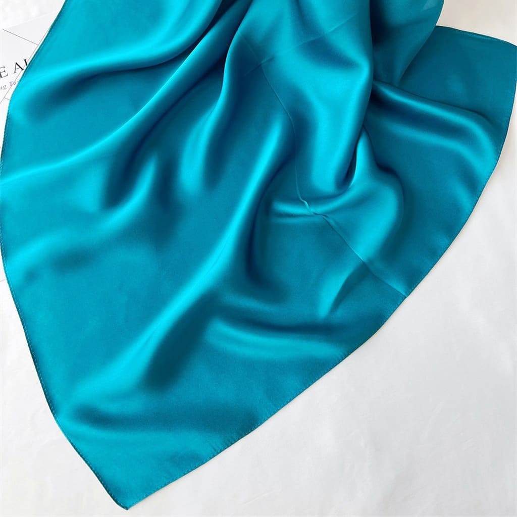 MaraSilk Pure Mulberry Silk Scarf Square Crepe Satin MS62-17
