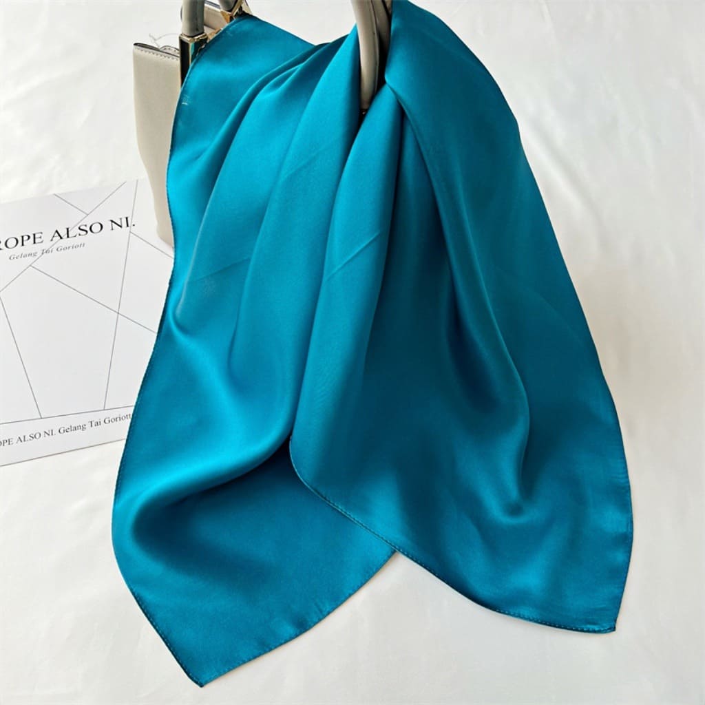 MaraSilk Pure Mulberry Silk Scarf Square Crepe Satin MS62-18