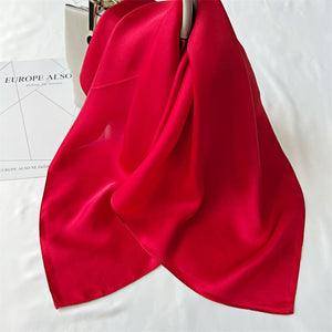 MaraSilk Pure Mulberry Silk Scarf Square Crepe Satin MS62-2