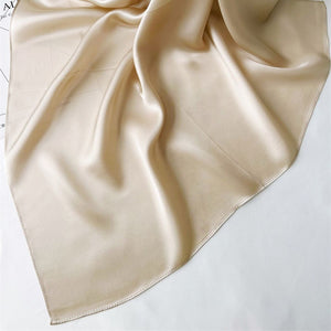 MaraSilk Pure Mulberry Silk Scarf Square Crepe Satin MS62-25