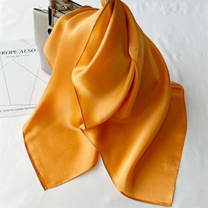 MaraSilk Pure Mulberry Silk Scarf Square Crepe Satin MS62-37