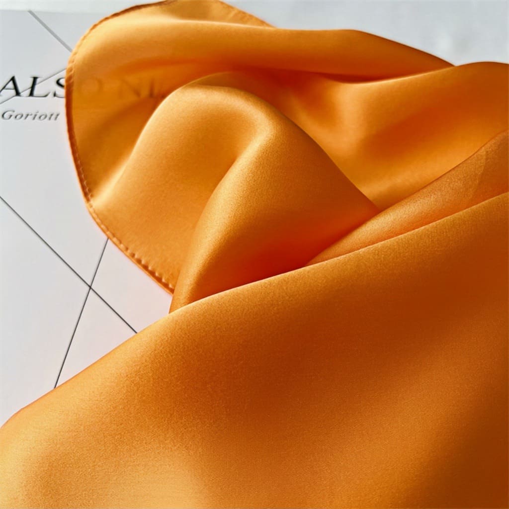 MaraSilk Pure Mulberry Silk Scarf Square Crepe Satin MS62-39