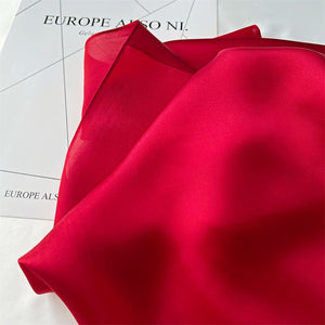 MaraSilk Pure Mulberry Silk Scarf Square Crepe Satin MS62-4