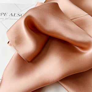 MaraSilk Pure Mulberry Silk Scarf Square Crepe Satin MS62-43