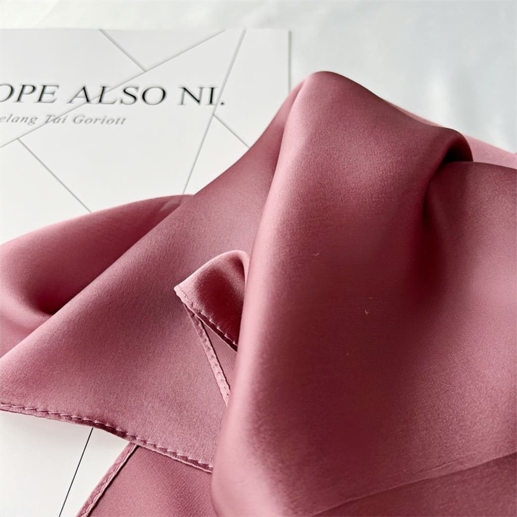 MaraSilk Pure Mulberry Silk Scarf Square Crepe Satin MS62-47