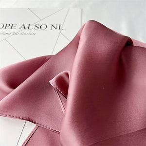 MaraSilk Pure Mulberry Silk Scarf Square Crepe Satin MS62-47