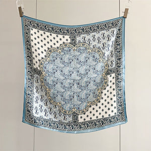 MaraSilk Pure Mulberry Silk Scarf Square Crepe Satin MS63-1