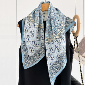 MaraSilk Pure Mulberry Silk Scarf Square Crepe Satin MS63-1