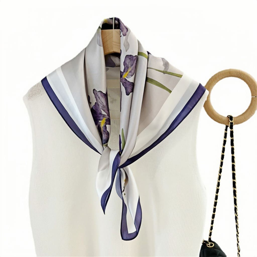 MaraSilk Pure Mulberry Silk Scarf - Square Crepe Satin MS65