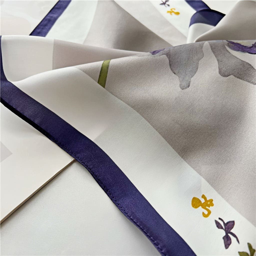 MaraSilk Pure Mulberry Silk Scarf - Square Crepe Satin MS65