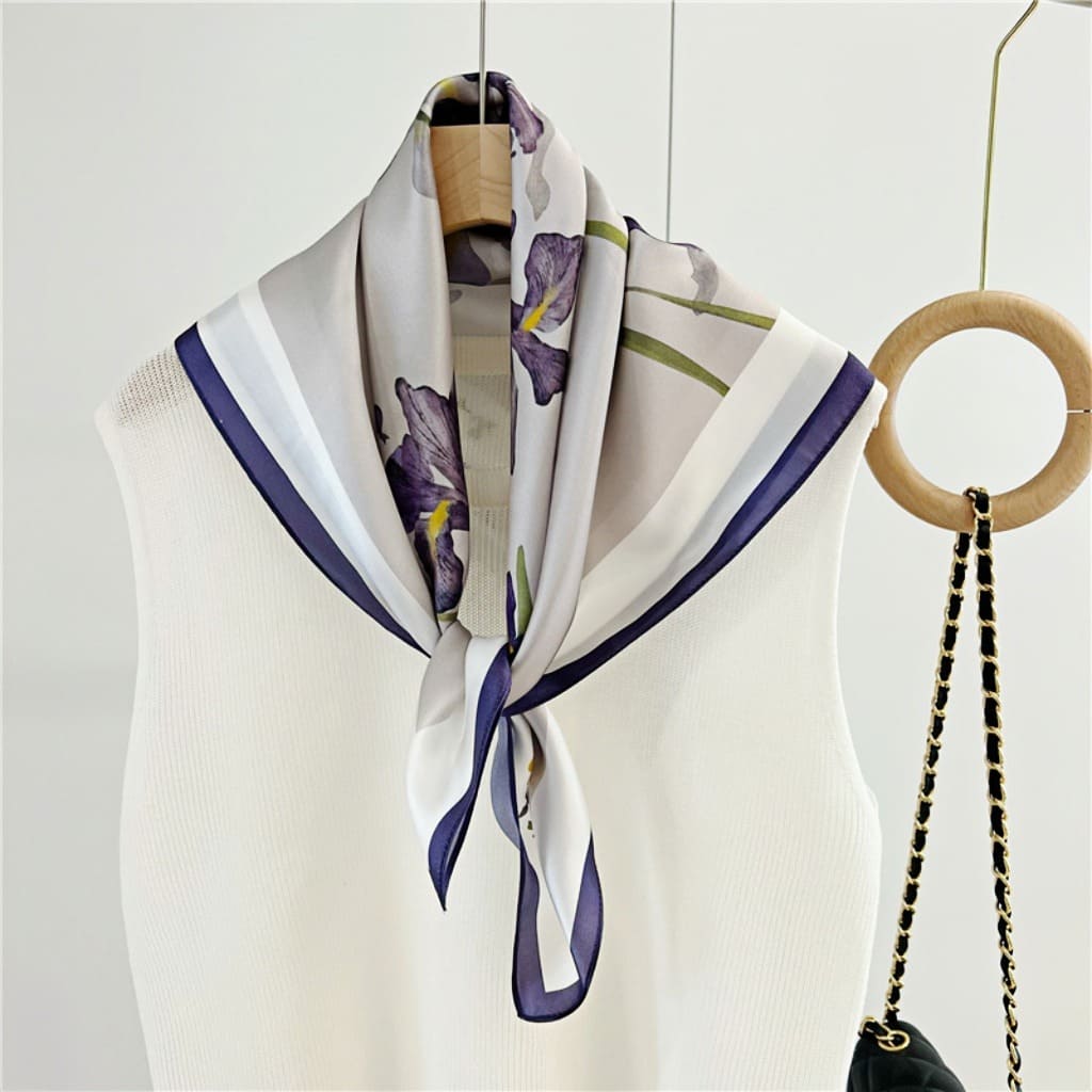 MaraSilk Pure Mulberry Silk Scarf - Square Crepe Satin MS65 25" x 25" MS6501