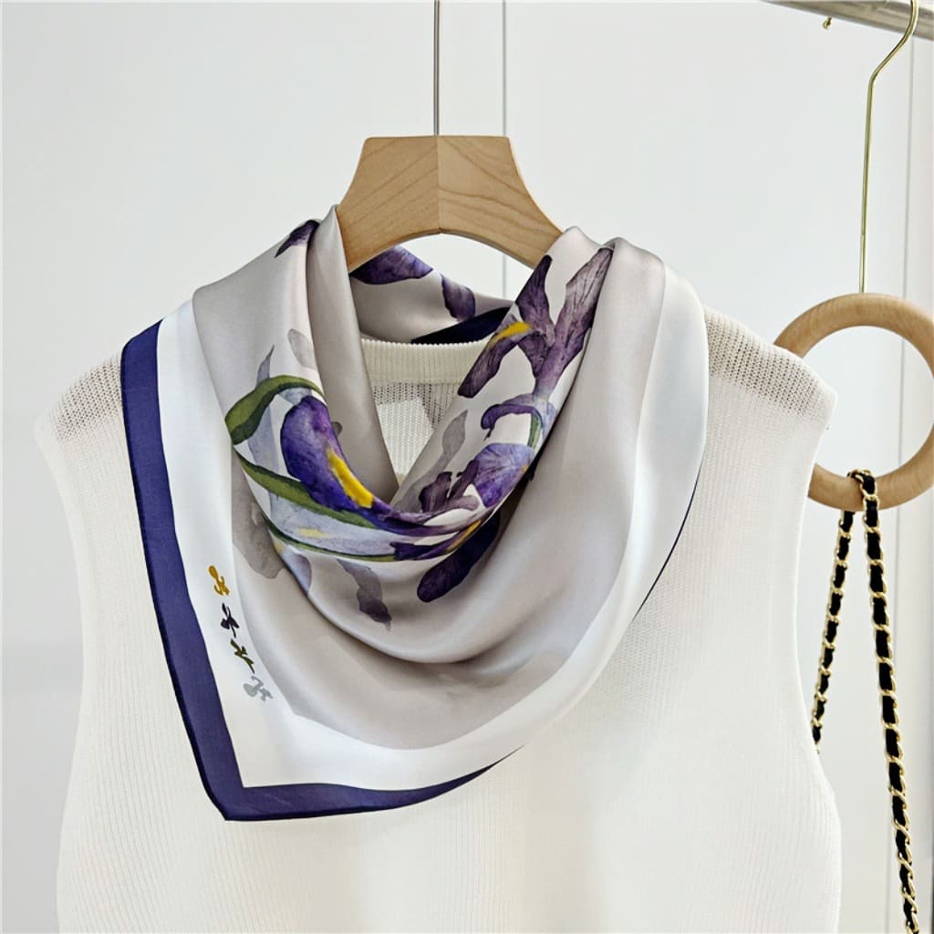 MaraSilk Pure Mulberry Silk Scarf - Square Crepe Satin MS65