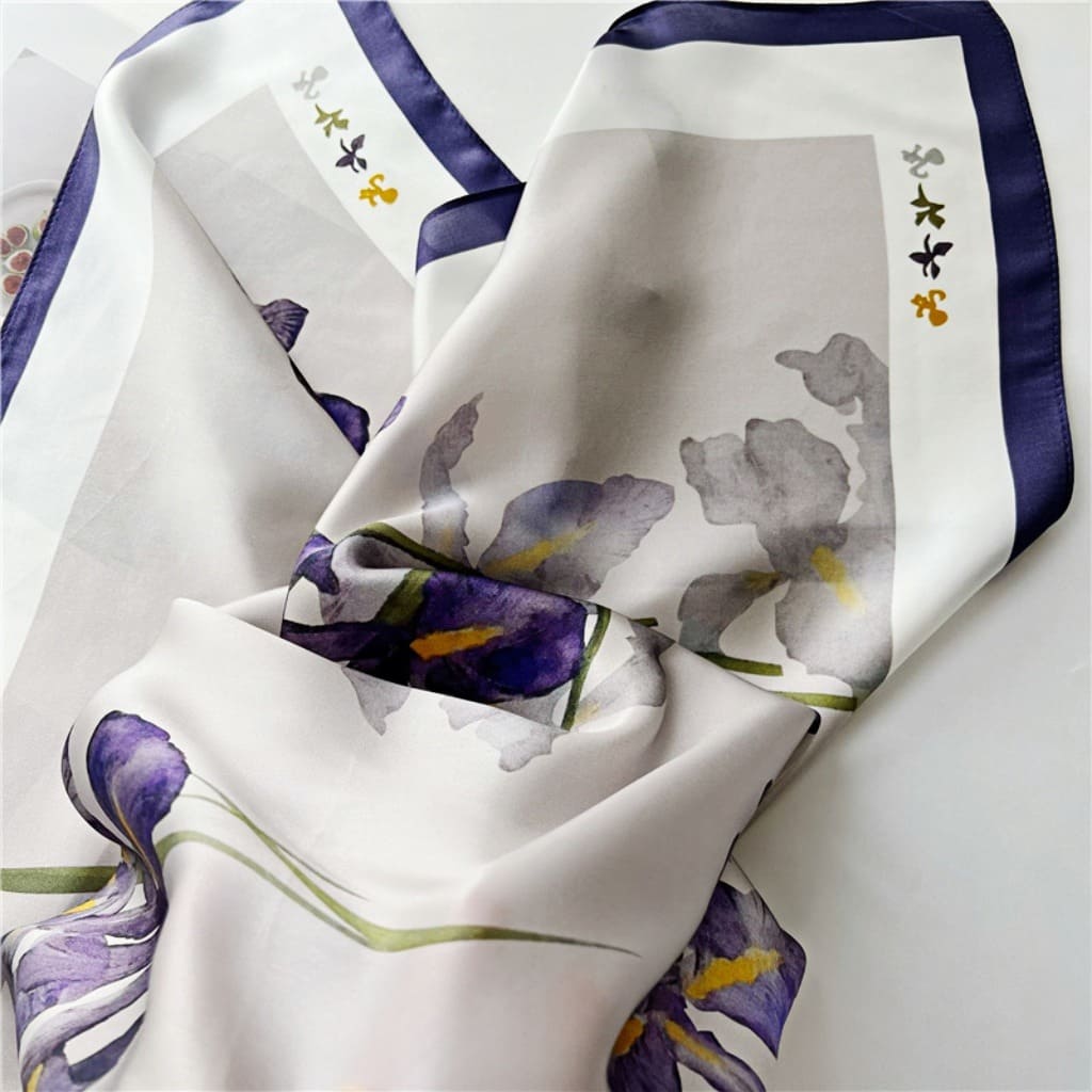MaraSilk Pure Mulberry Silk Scarf - Square Crepe Satin MS65