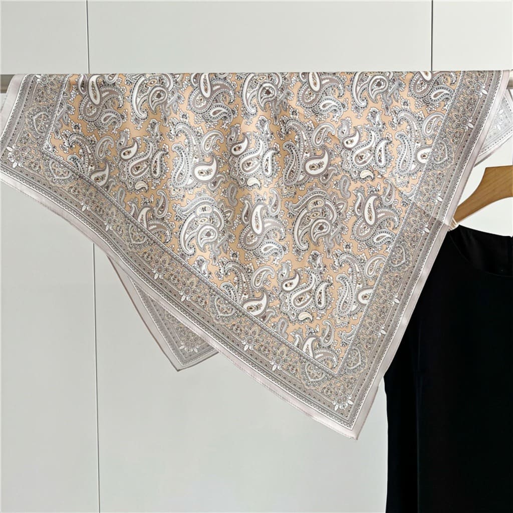 MaraSilk Pure Mulberry Silk Scarf - Square Crepe Satin MS66