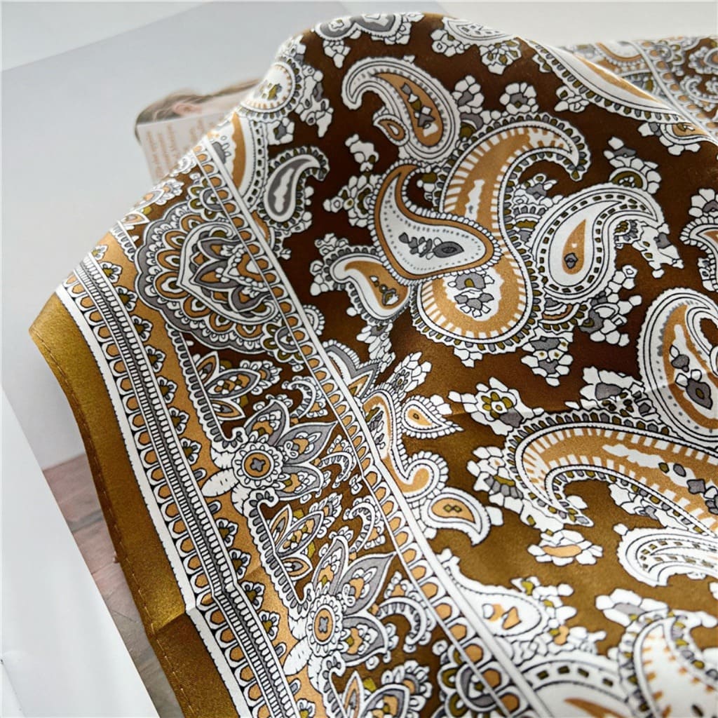 MaraSilk Pure Mulberry Silk Scarf - Square Crepe Satin MS66