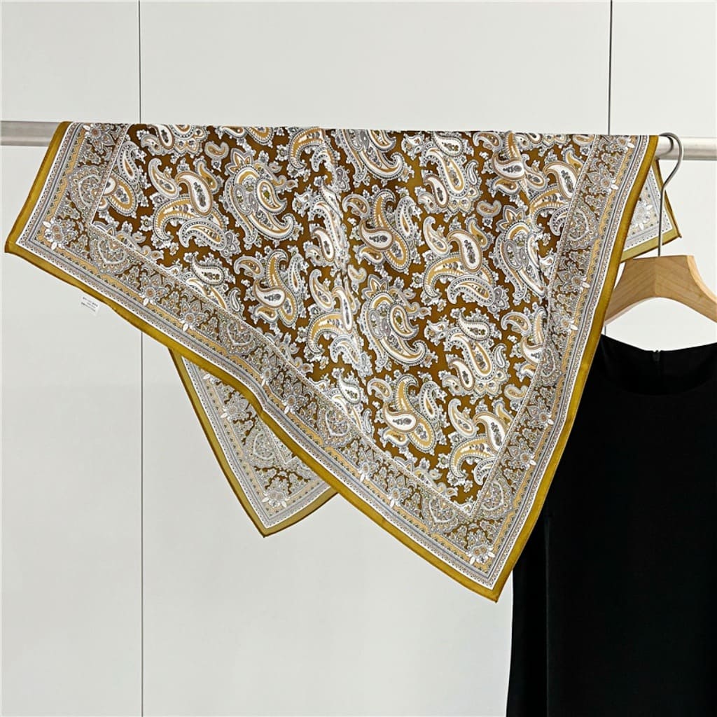 MaraSilk Pure Mulberry Silk Scarf - Square Crepe Satin MS66