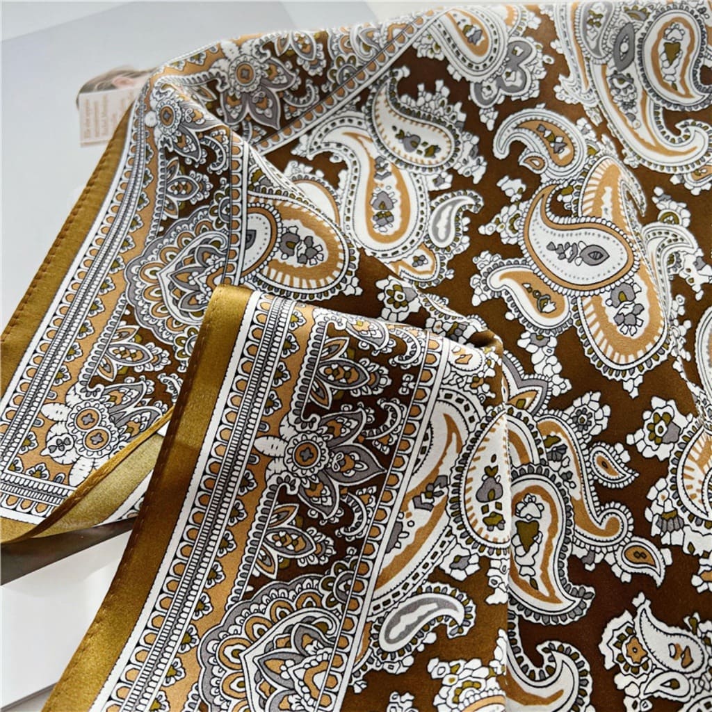MaraSilk Pure Mulberry Silk Scarf - Square Crepe Satin MS66