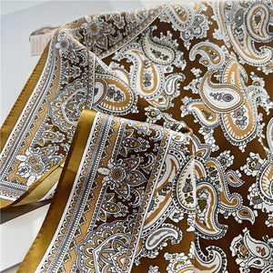 MaraSilk Pure Mulberry Silk Scarf - Square Crepe Satin MS66