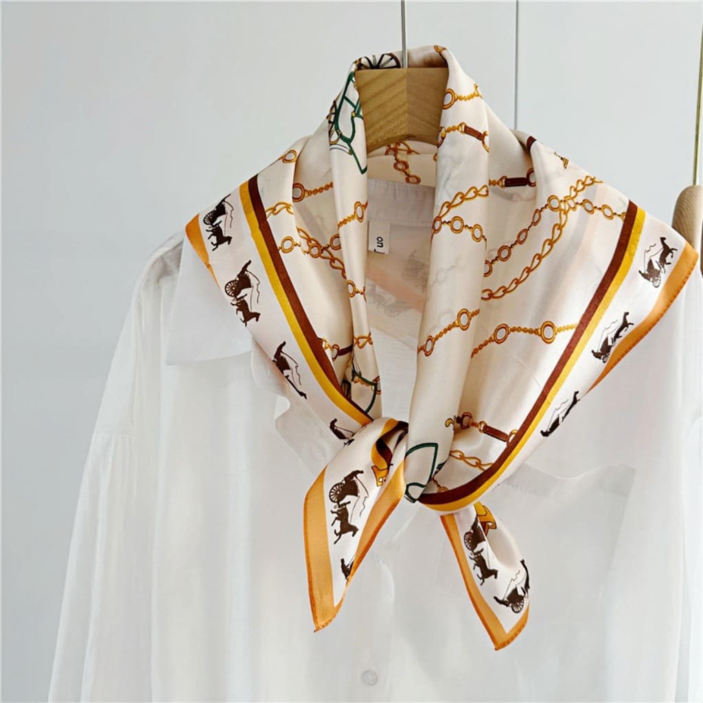 MaraSilk Pure Mulberry Silk Scarf - Square Crepe Satin MS67 25" x 25" MS6702