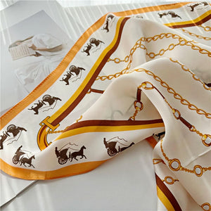 MaraSilk Pure Mulberry Silk Scarf - Square Crepe Satin MS67