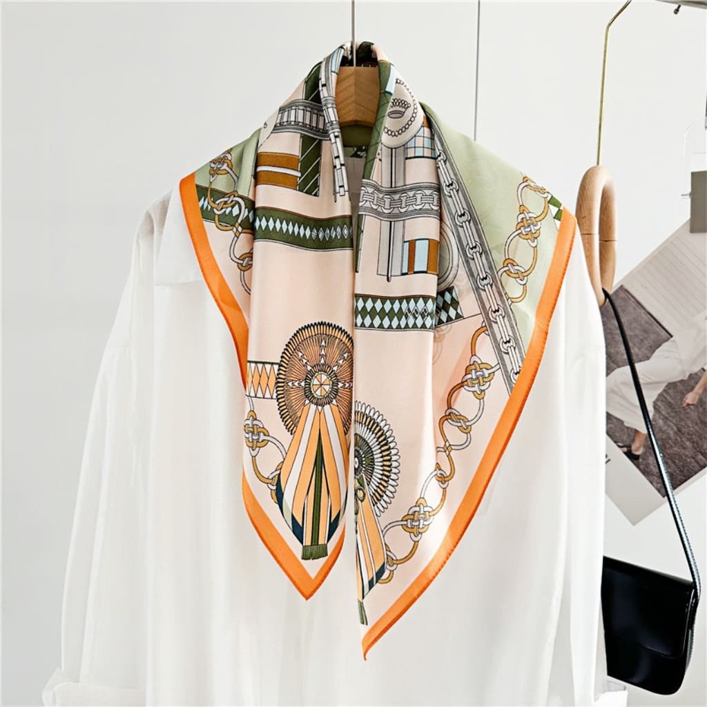 MaraSilk Pure Mulberry Silk Scarf - Square Crepe Satin MS67