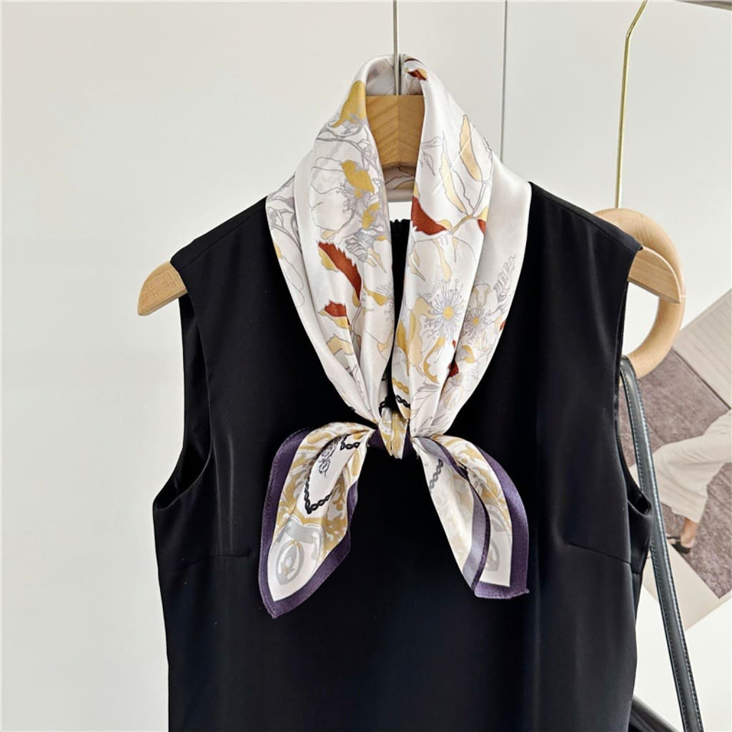 MaraSilk Pure Mulberry Silk Scarf - Square Crepe Satin MS67