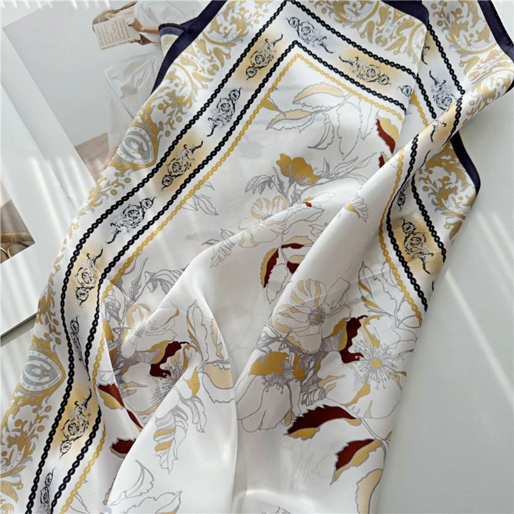 MaraSilk Pure Mulberry Silk Scarf - Square Crepe Satin MS67