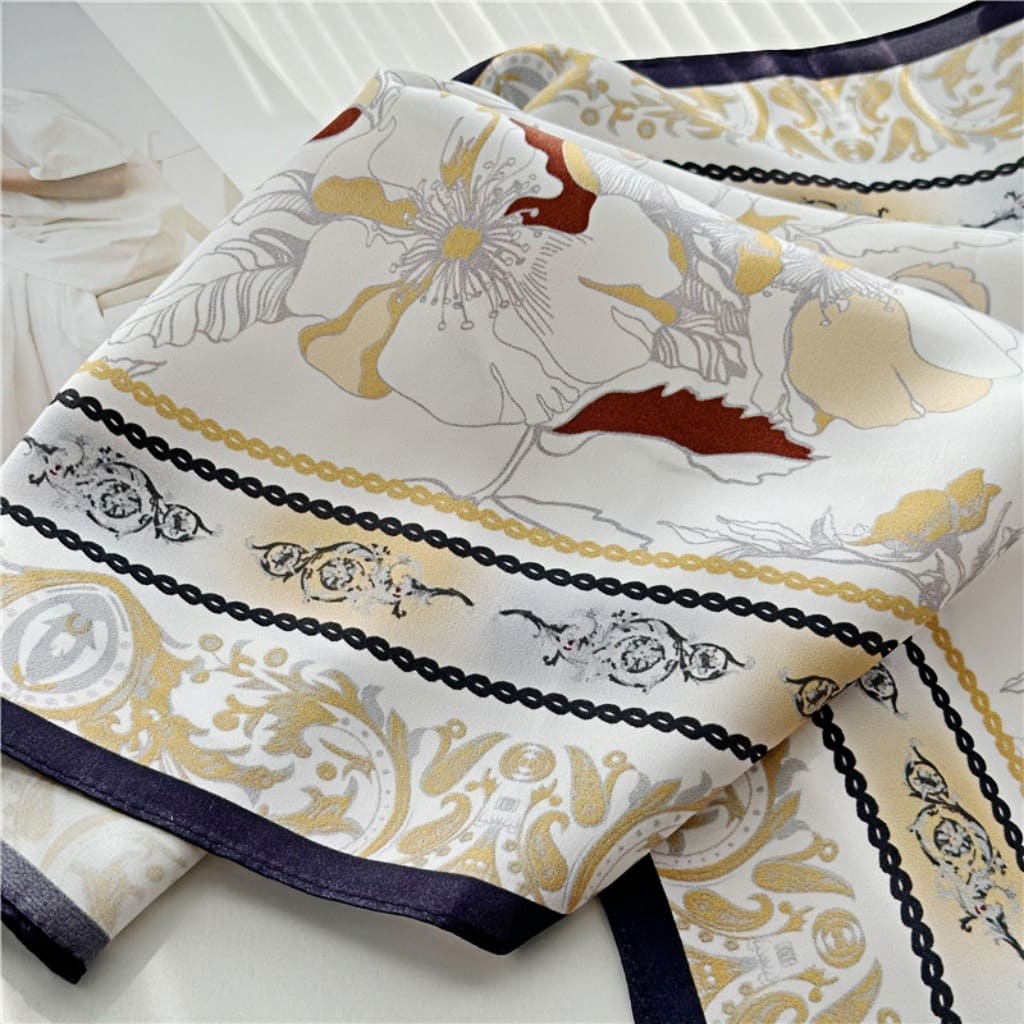 MaraSilk Pure Mulberry Silk Scarf - Square Crepe Satin MS67