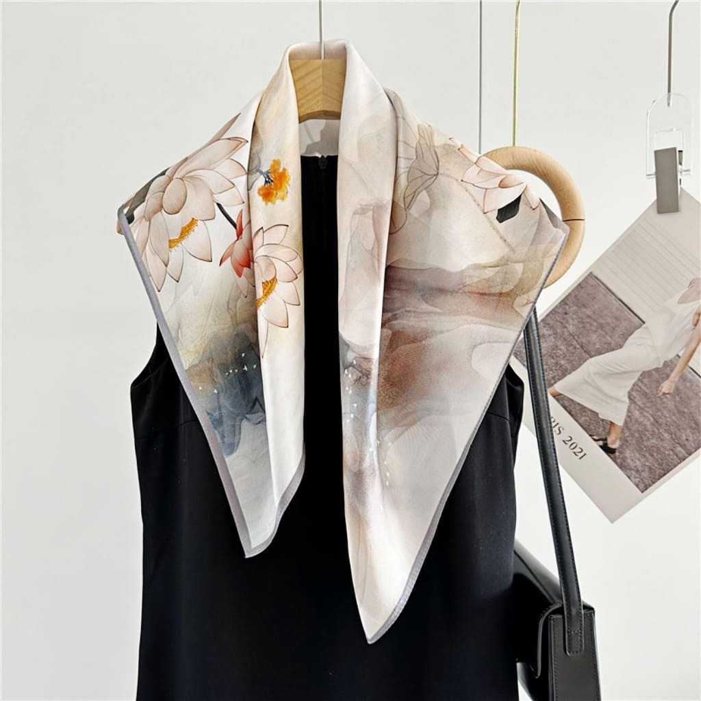 MaraSilk Pure Mulberry Silk Scarf - Square Crepe Satin MS67