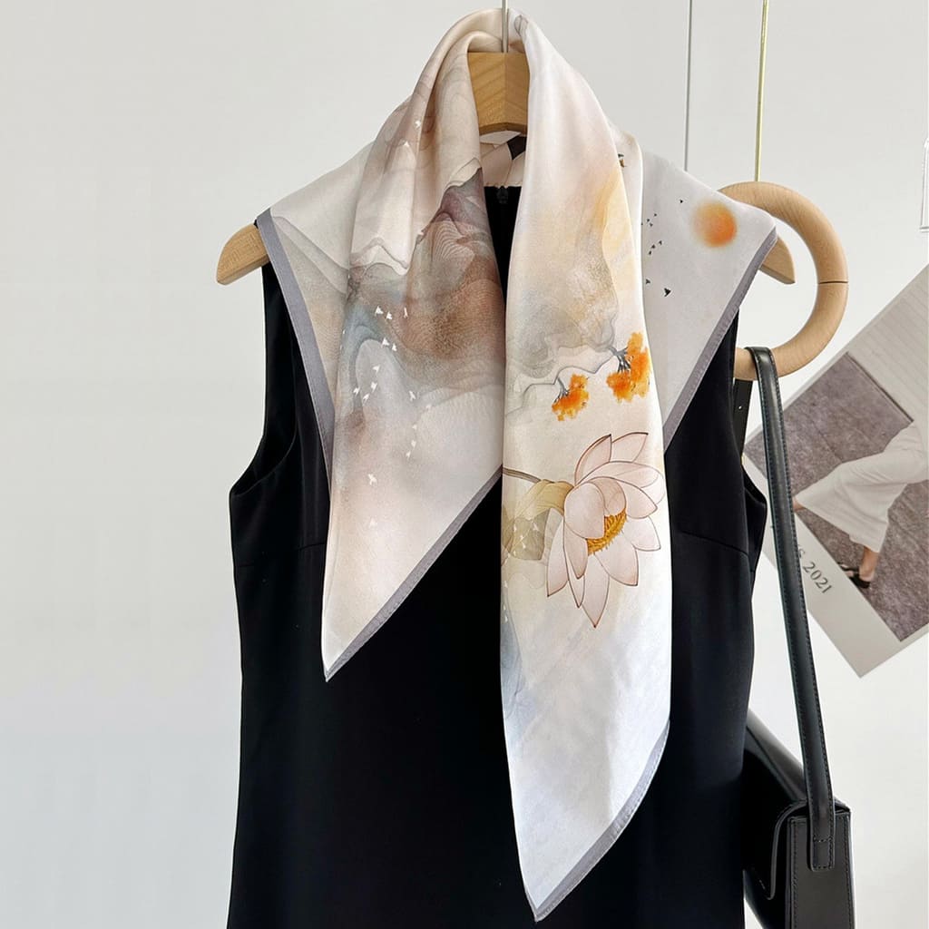 MaraSilk Pure Mulberry Silk Scarf - Square Crepe Satin MS67