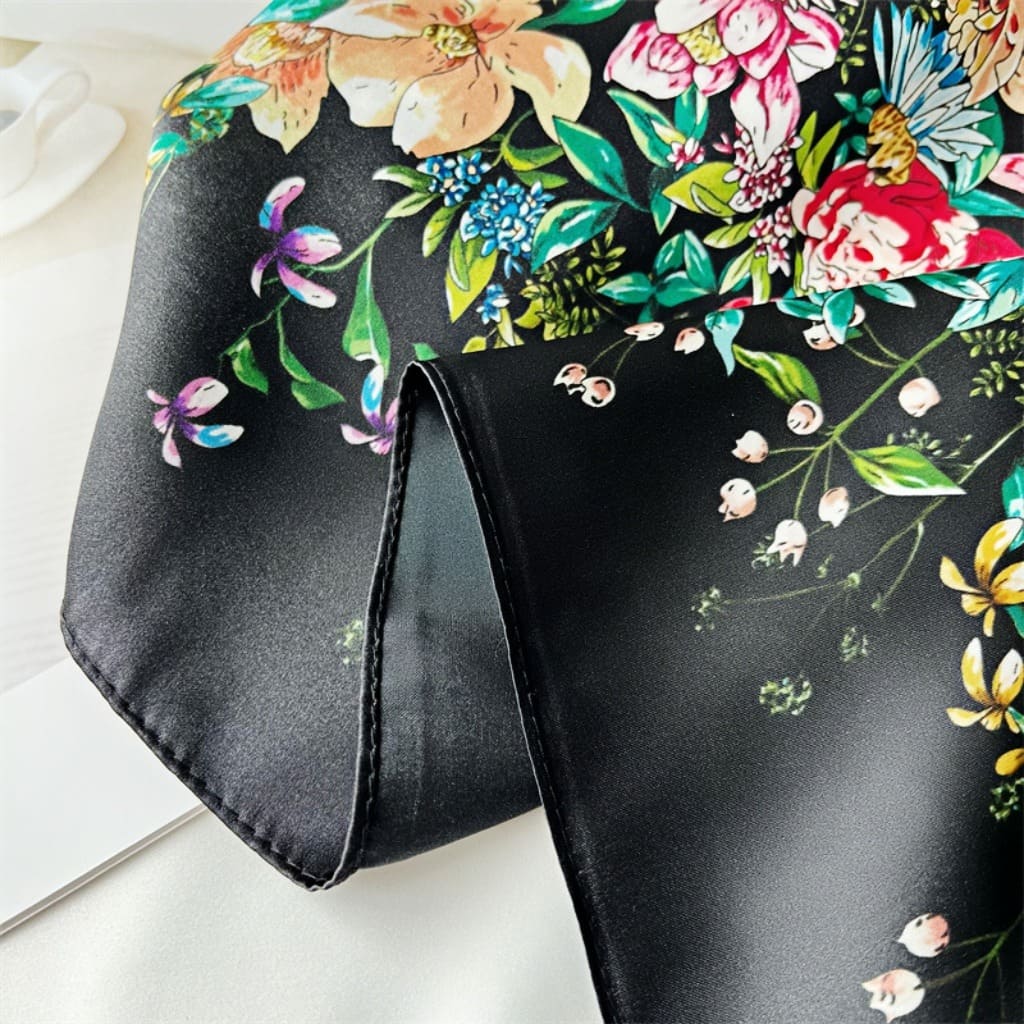 MaraSilk Pure Mulberry Silk Scarf - Square Crepe Satin MS68