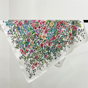 MaraSilk Pure Mulberry Silk Scarf - Square Crepe Satin MS68