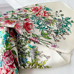 MaraSilk Pure Mulberry Silk Scarf - Square Crepe Satin MS68