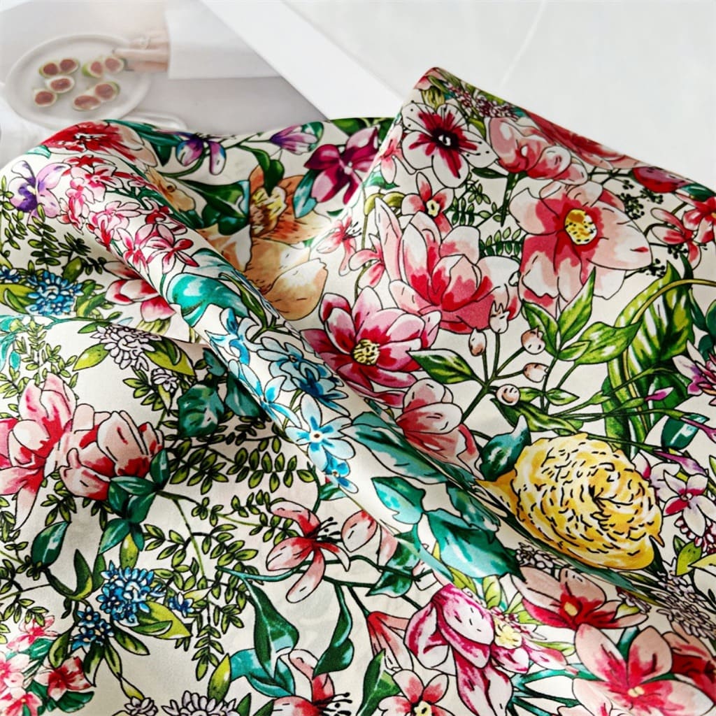 MaraSilk Pure Mulberry Silk Scarf - Square Crepe Satin MS68