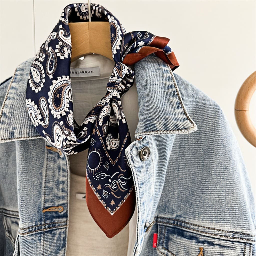 MaraSilk Pure Mulberry Silk Scarf - Square Crepe Satin MS69