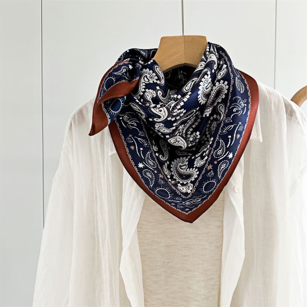 MaraSilk Pure Mulberry Silk Scarf - Square Crepe Satin MS69